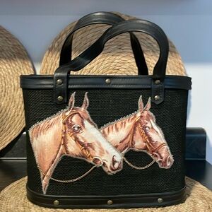 Vintage Horse bag Tao  horses on front with chains